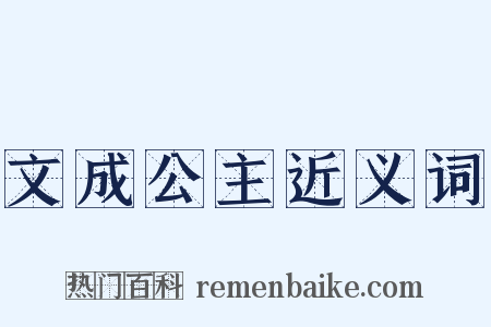 文成公主近义词是什么意思的图片